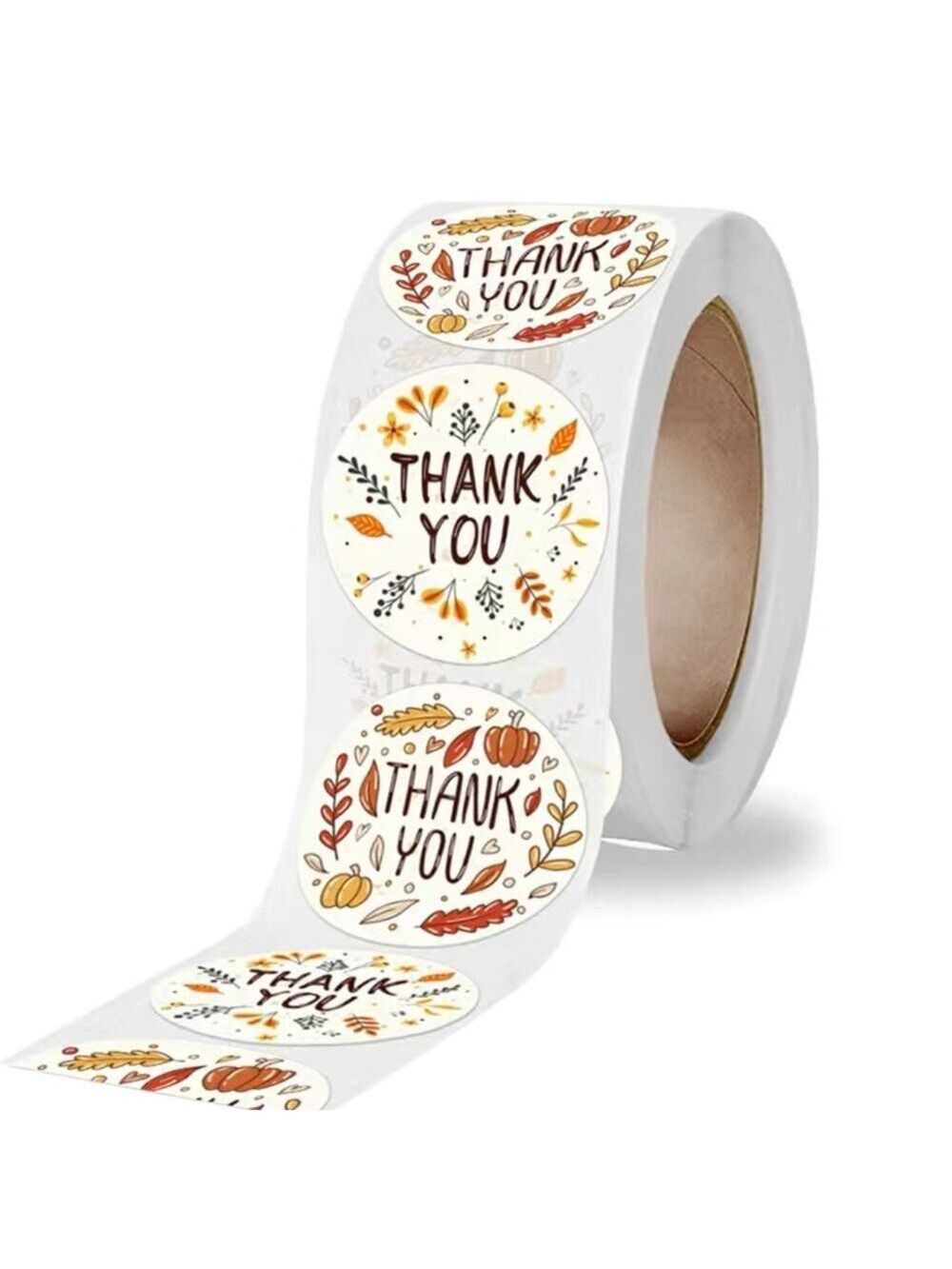 500 Thank You Fall Leaves 1” Round Stickers PRICE IS FIRM - Picture 3 of 3